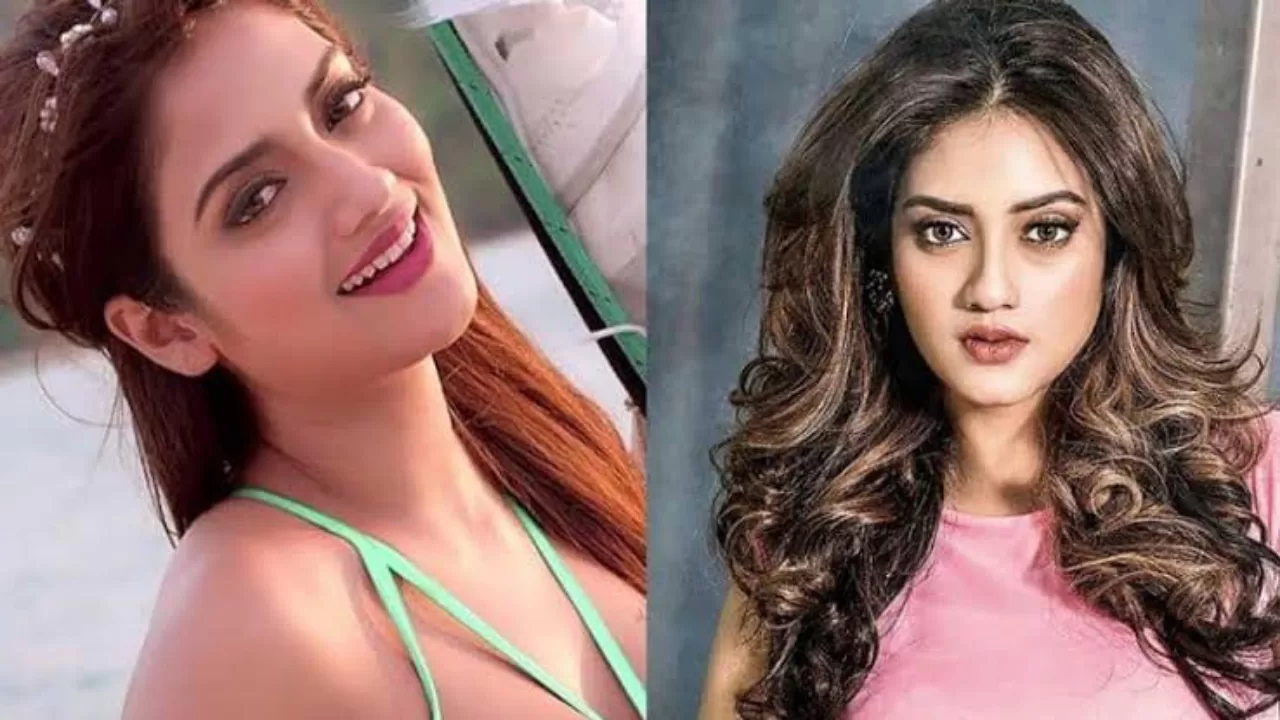 एक बार फिर नुसरत जहां पर चढ़ा बोल्डनेस का बुखार, कैमरे के सामने टॉप खोलकर दिखाने लगीं गुलाबी.