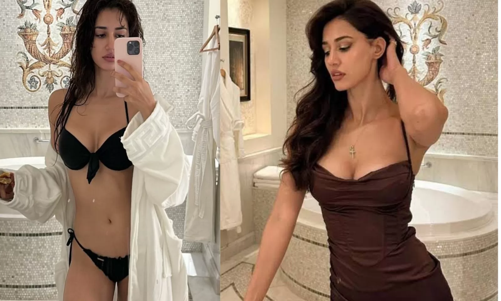 Disha Patani ने पोस्ट की बाथरूम की प्राइवेट तस्वीरें, बिकिनी में फोटो देख फिसला फैंस का दिल