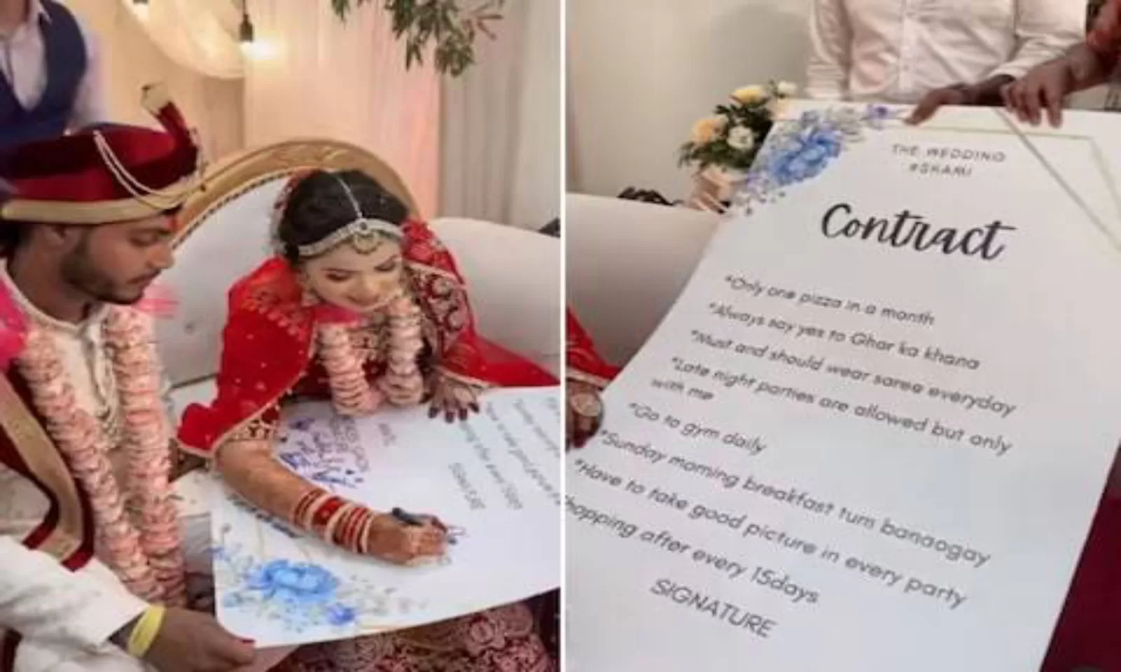 ‘नाश्ता तुम बनाओगे, 15 दिन में कराओगे शॉपिंग!’ दुल्हन ने जयमाल के बाद दूल्हे से साइन करवाया कॉन्ट्रैक्ट