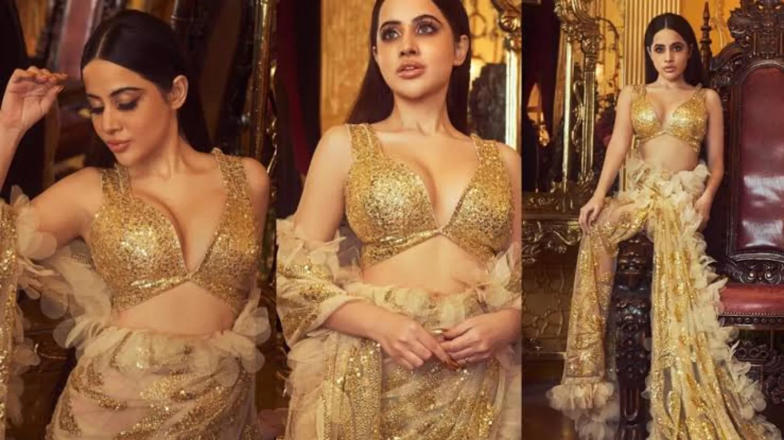 2 लाख की साड़ी मे बला की खूबसूरत लगी ऊर्फी जावेद, तस्वीरें देखकर फैंस का धड़का दिल