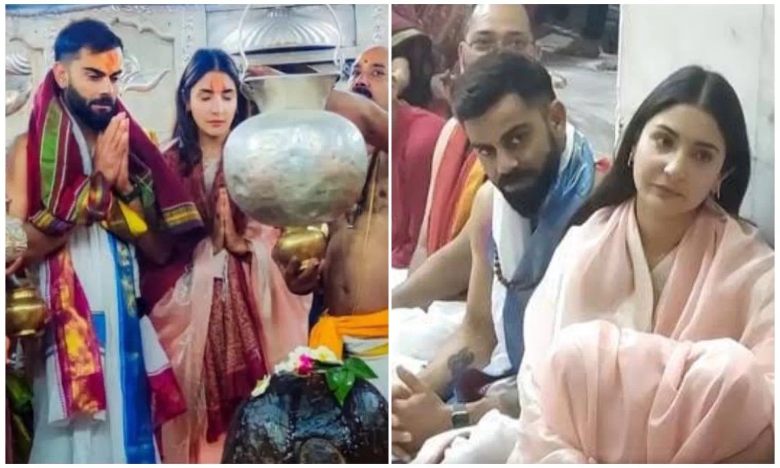 महाकाल दर्शन करने पहुंचे विराट कोहली-अनुष्का शर्मा, भस्म आरती में दोनों की सादगी ने जीता दिल, देखें तस्वीरें..