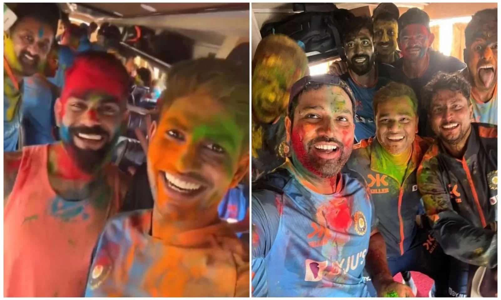 शुभमन गिल और विराट कोहली ने बस में जमकर किया भांगड़ा डांस, रोहित शर्मा ने पीछे से फेंका गुलाल, होली के जश्न का Video वायरल