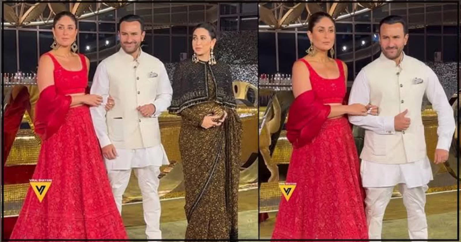 NMACC के इवेंट में करीना कपूर खान और सैफ अली खान के साथ करिश्मा कपूर ने दिए पोज़, देखिये वायरल वीडियो…