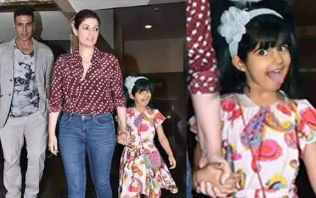 अक्षय कुमार की बेटी नितारा पहली बार आयी मीडिया के सामने, अक्षय और ट्विंकल हो चुके हैं उसकी हरकतों से परेशान, देखें photos