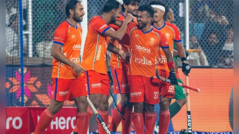 एशियन चैंपियंस ट्रॉफी में बांग्लादेश के खिलाफ भारत की हॉकी टीम