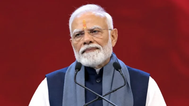 भारत मंडपम में चिन्मय अमृत महोत्सव में संबोधित करते प्रधानमंत्री नरेंद्र मोदी
